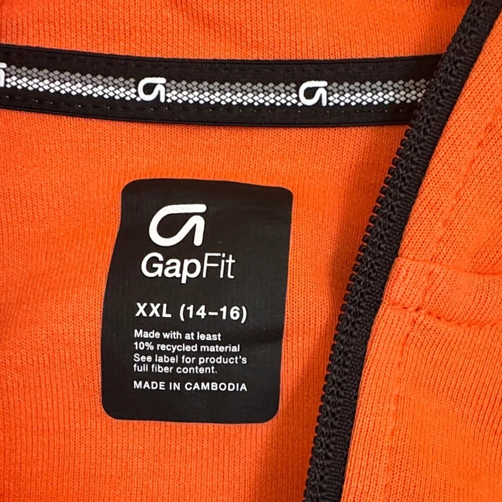 NWT Kids GapFit Hoodie in Neon Orange